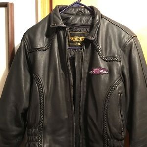 Unik leather biker jacket excellent condition
